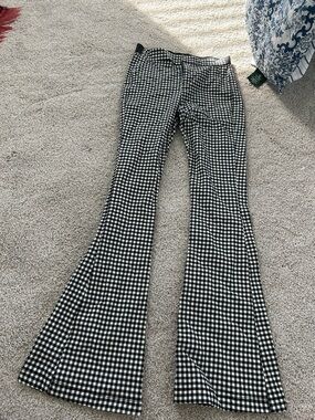Shinestar Black and White Gingham Waistband Skirt